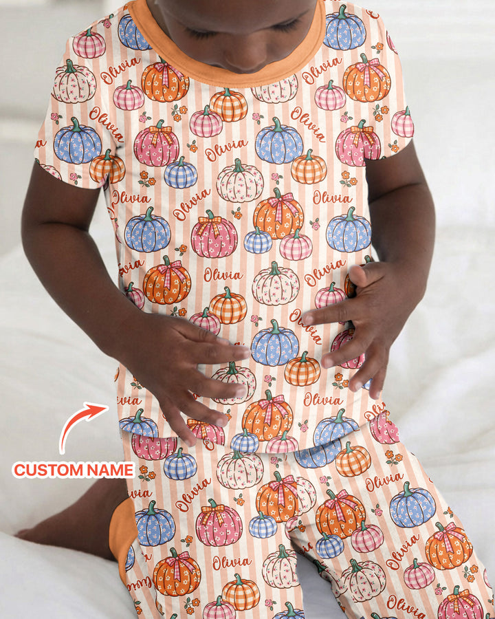 CUSTOM Template Bamboo Two Piece Short Sleeve Pyjamas Set