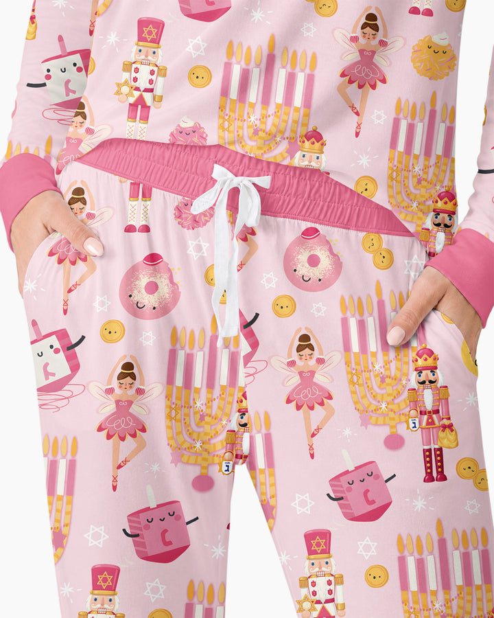 Hanukkah Nutcracker King Family Matching Bamboo Women Pajama Set