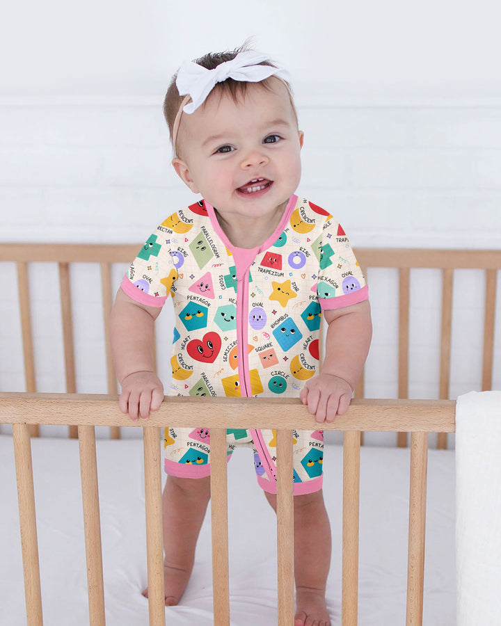 Happy Shape Squad Family Matching Bamboo Shorty Zippy