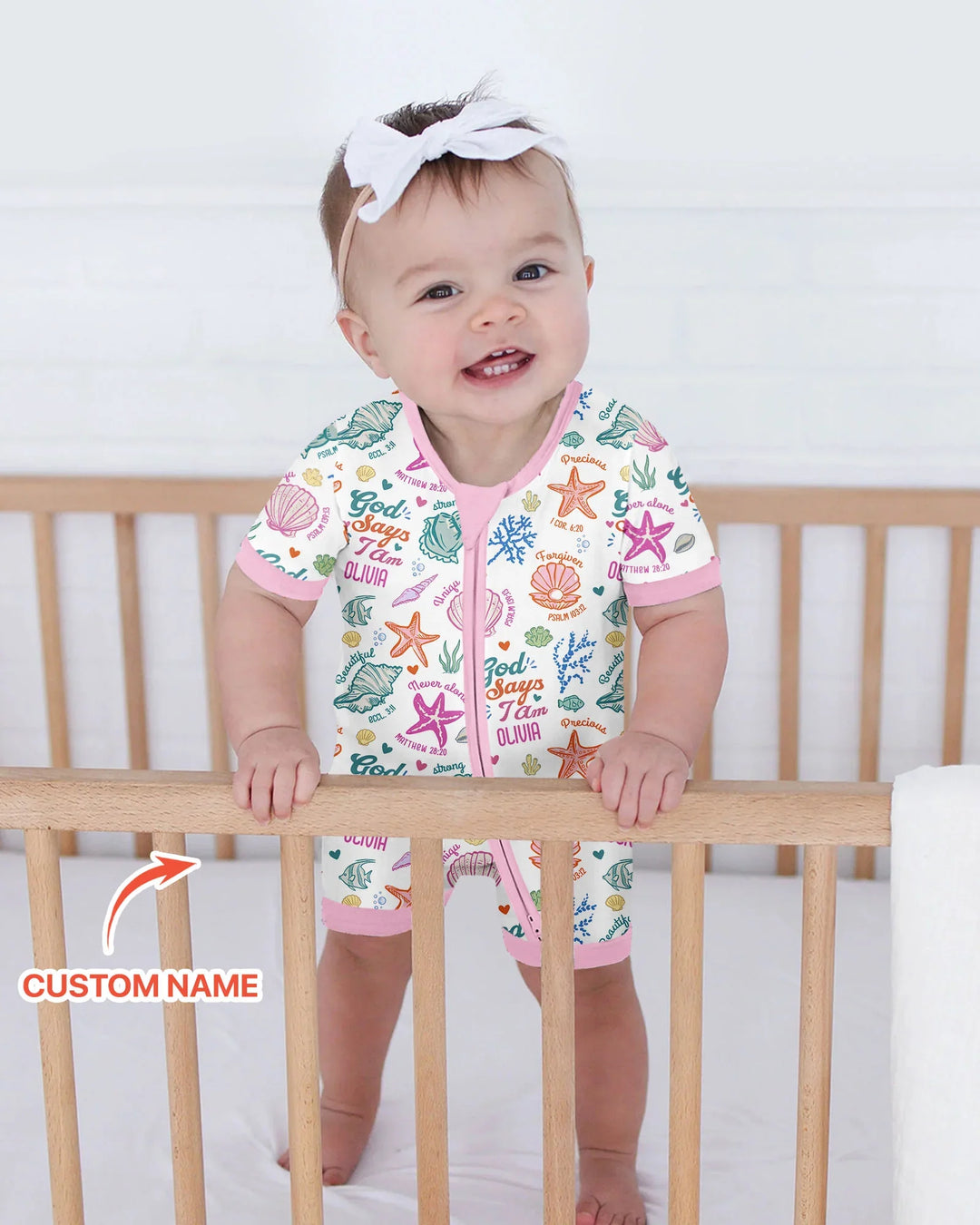 Coastal God Says I Am Custom Name Bamboo Shorty Zippy