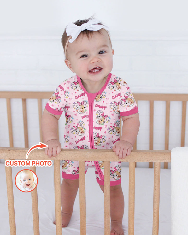 Custom Photo Little Princess Bamboo Shorty Zippy