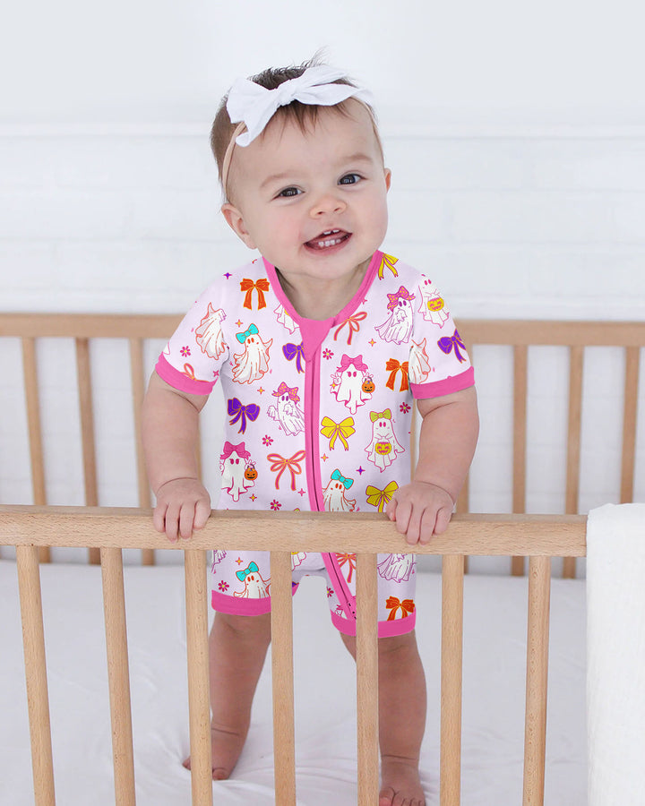 Coquette Ghost & Bow Bamboo Shorty Zippy