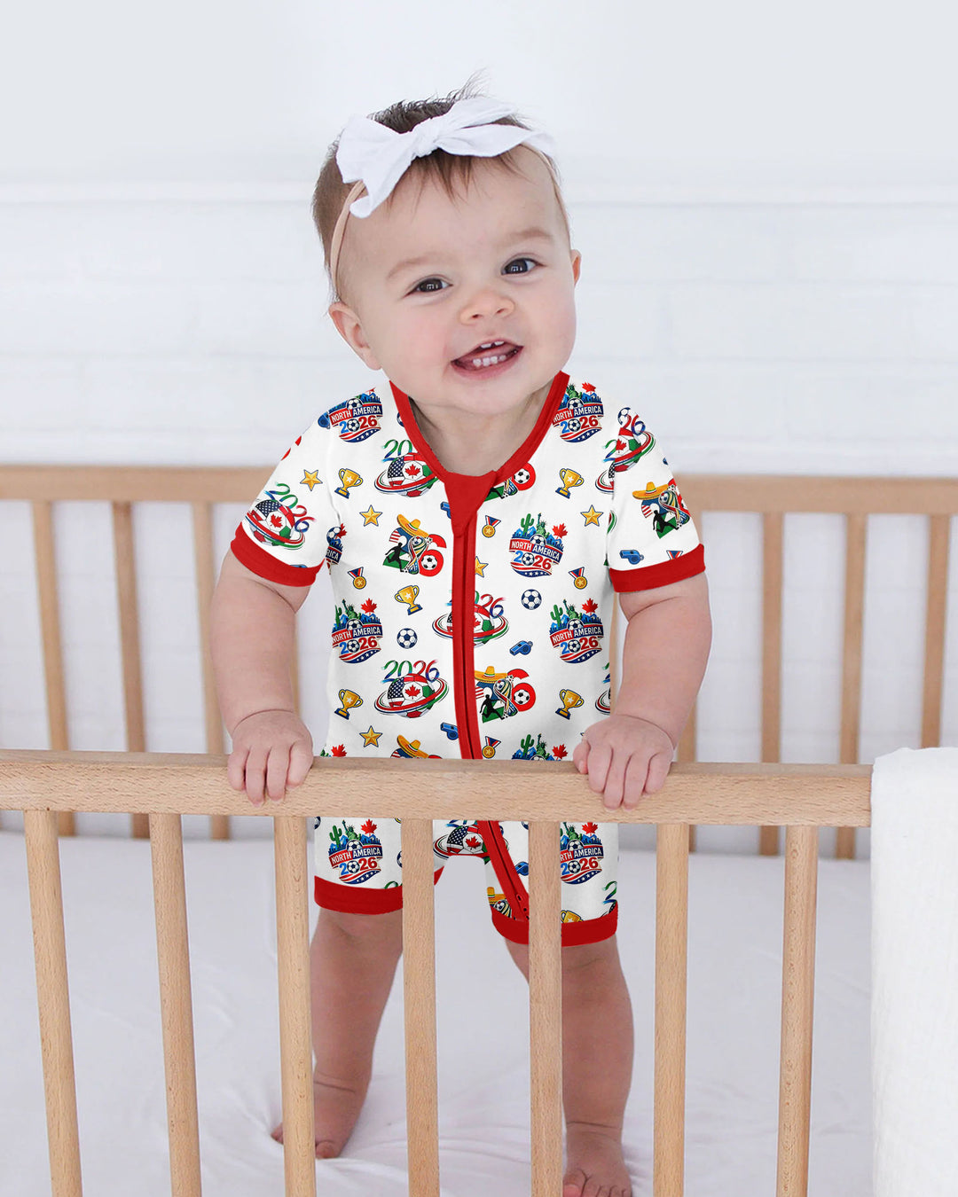 World Soccer North America 2026 Family Matching Bamboo Shorty Zippy