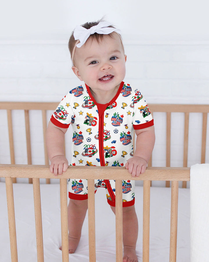 World Soccer North America 2026 Family Matching Bamboo Shorty Zippy