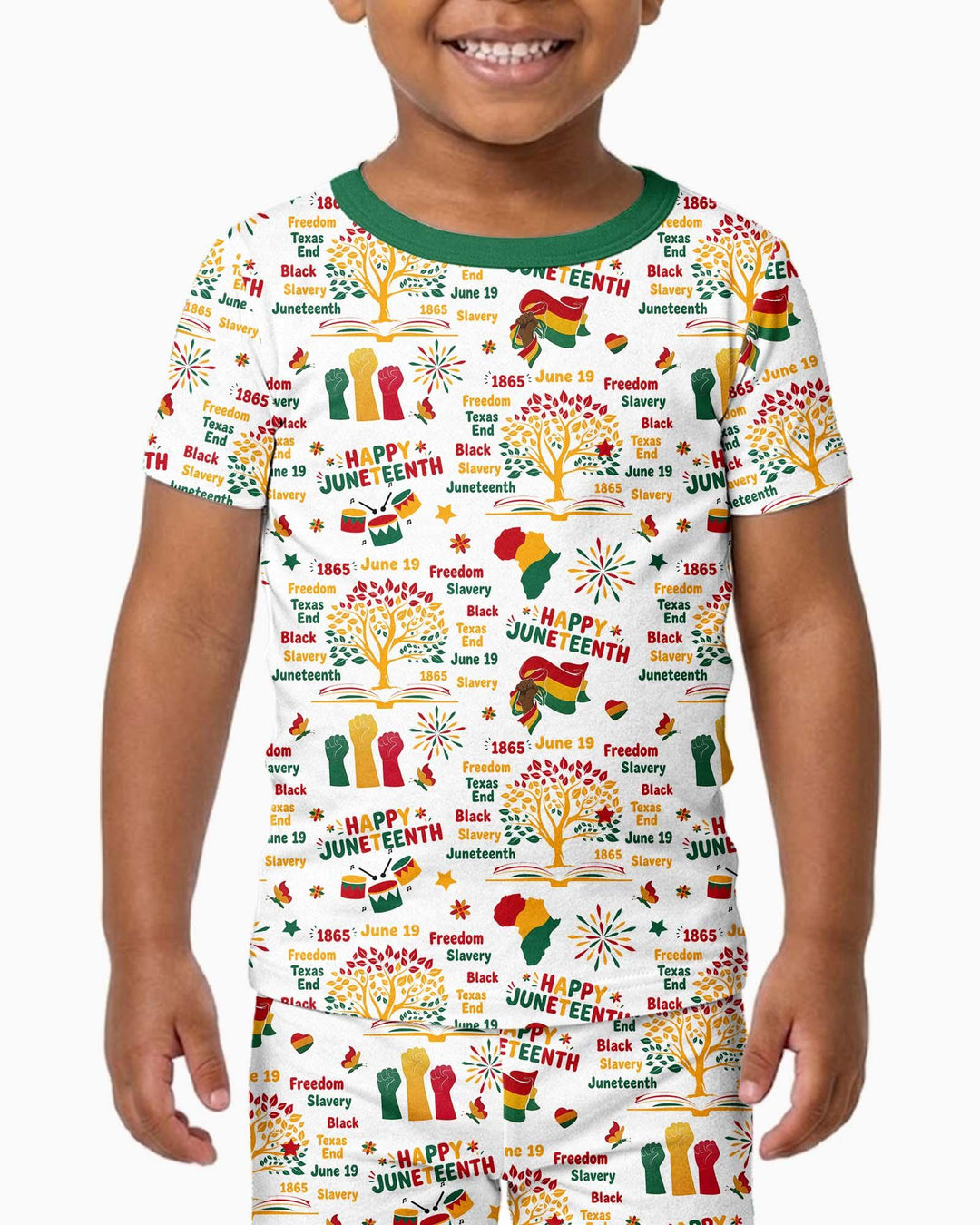 Happy Juneteenth Bamboo Two Piece Short Sleeve Pajama Set