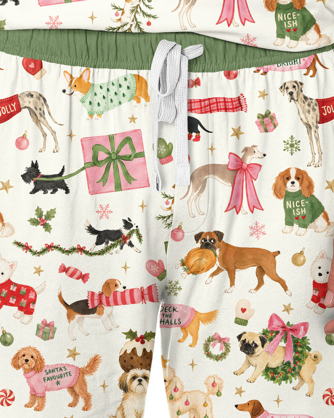 Festive Dog Merry Woofmas Bamboo Men's Pajama Set