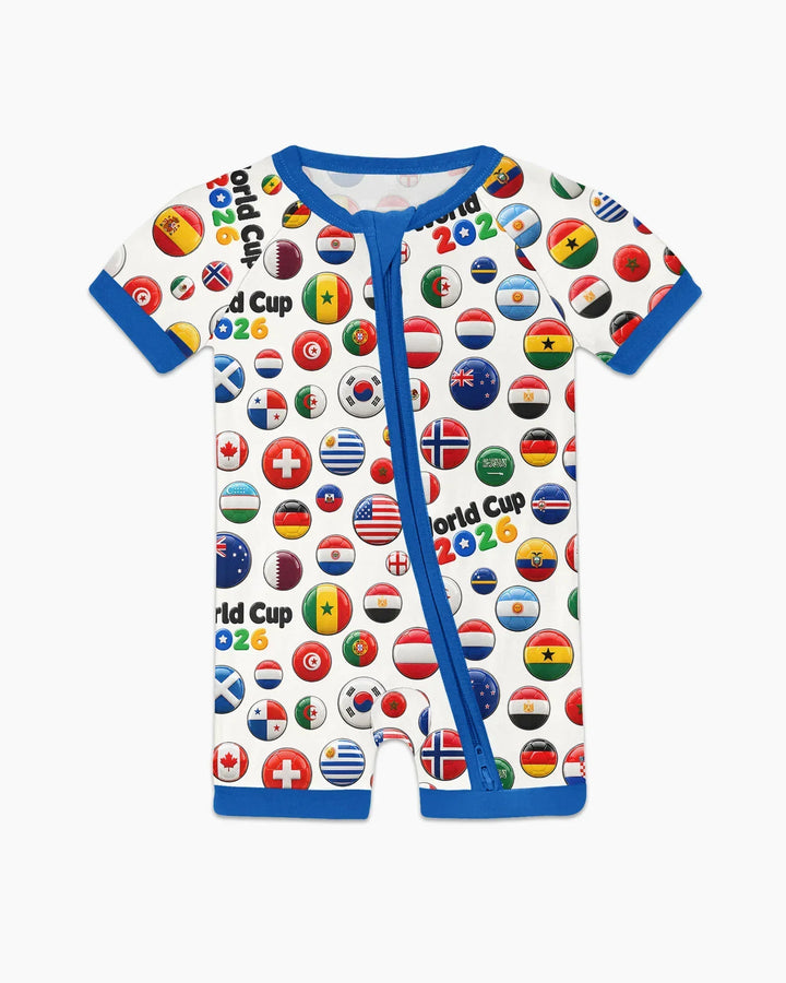 Soccer Cup All Country Balls Bamboo Shorty Zippy