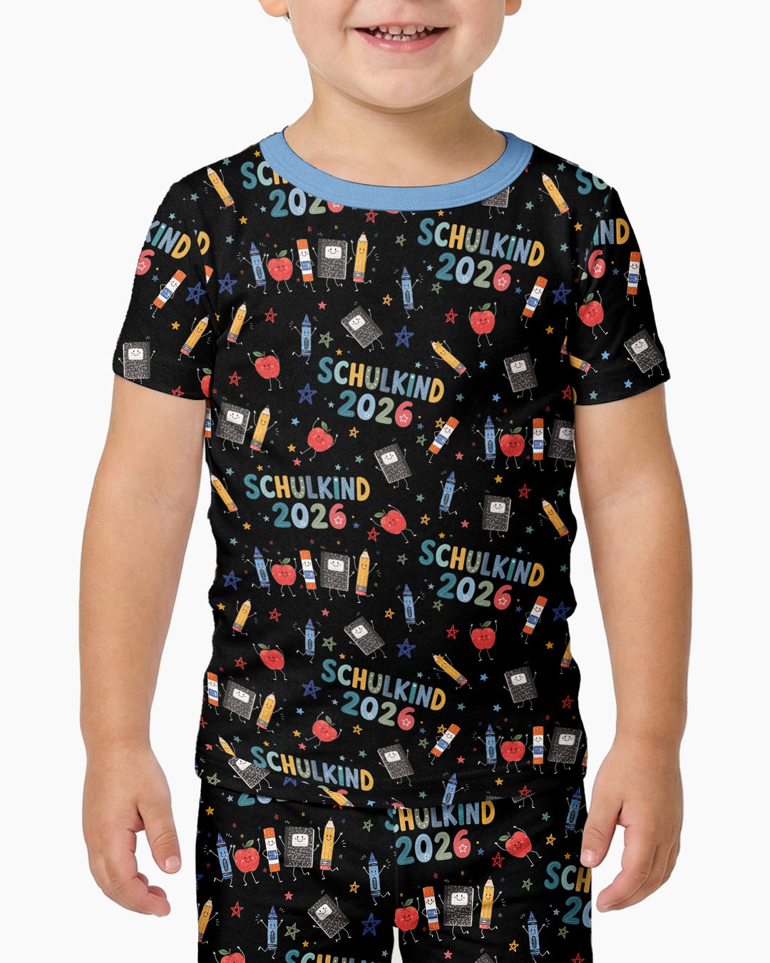 First Day Fun 2026 Bamboo Two Piece Short Sleeve Pajama Set