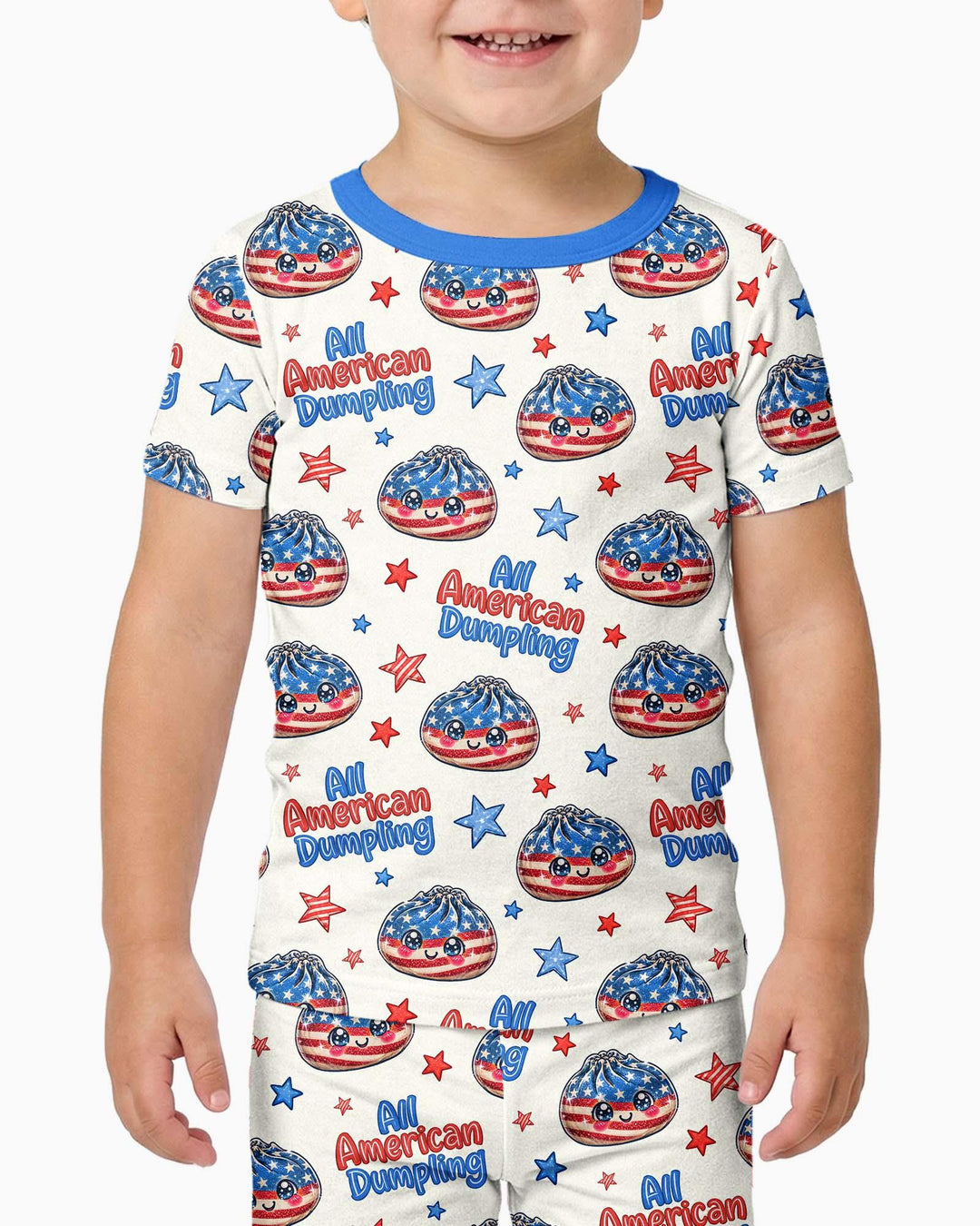 All American Dumpling Bamboo Two Piece Short Sleeve Pajama Set