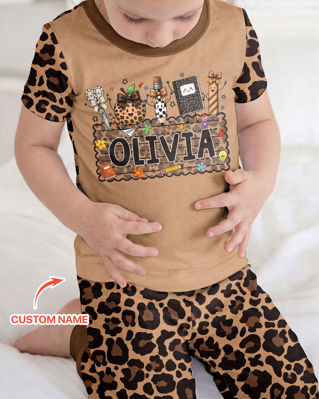CUSTOM Template Bamboo Two Piece Short Sleeve Pyjamas Set