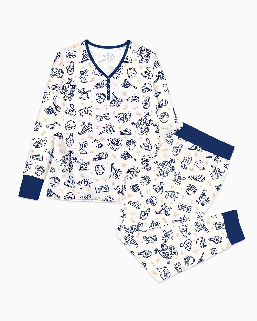 Ballpark Bash Bamboo Women Pajama Set