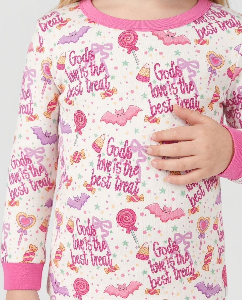God's Love Is The Best Treat Bamboo Two Piece Long Sleeve Pajama Set