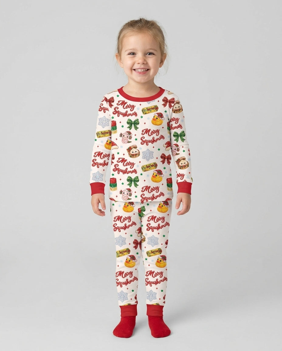 Merry Squishmas Bamboo Two Piece Long Sleeve Pajama Set