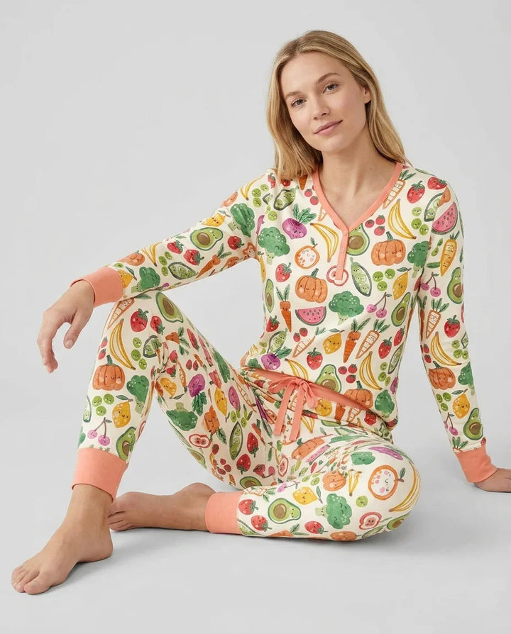 Veggie Friends Family Matching Bamboo Women Pajama Set