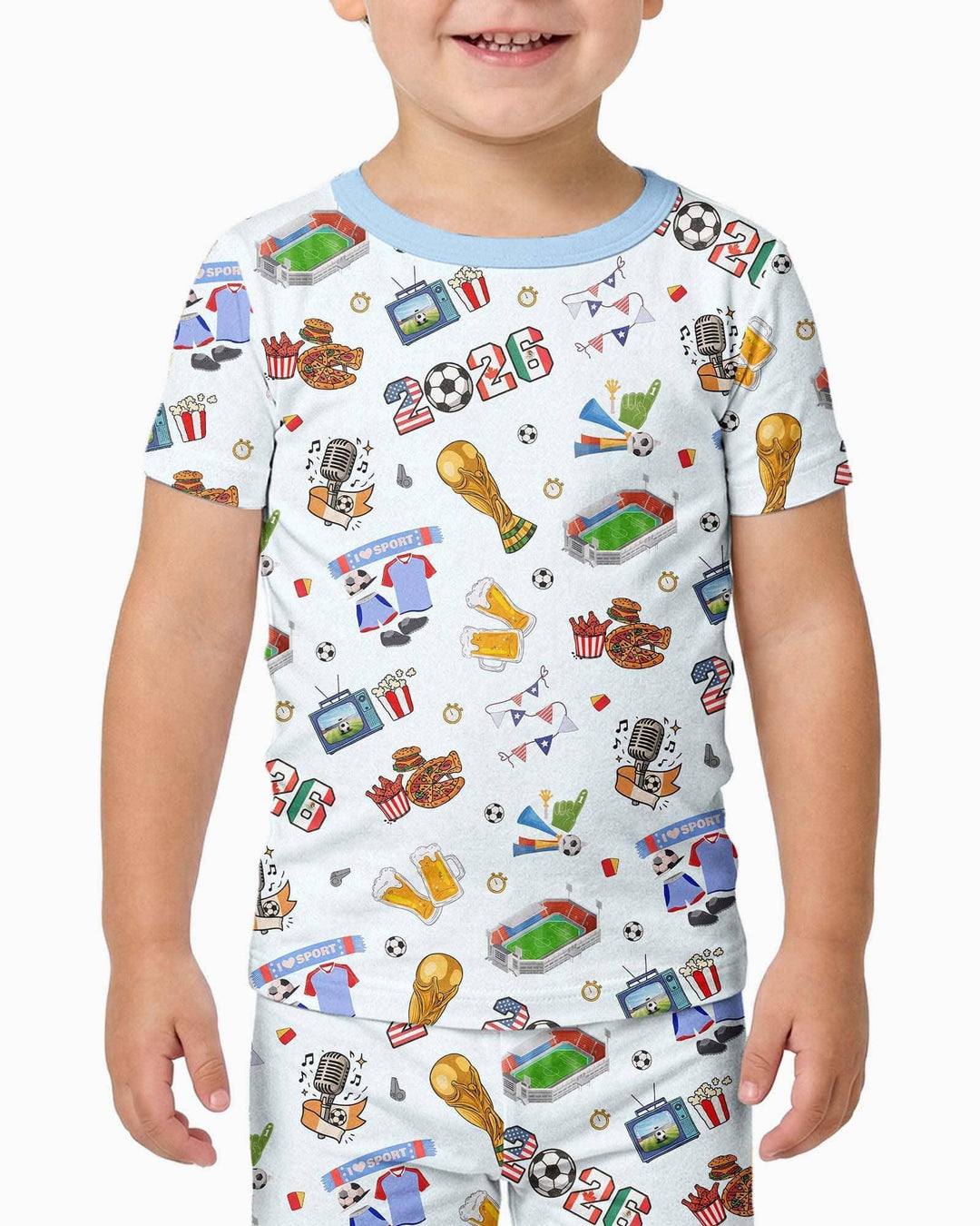 Dreaming of The Cup Bamboo Two Piece Short Sleeve Pajama Set