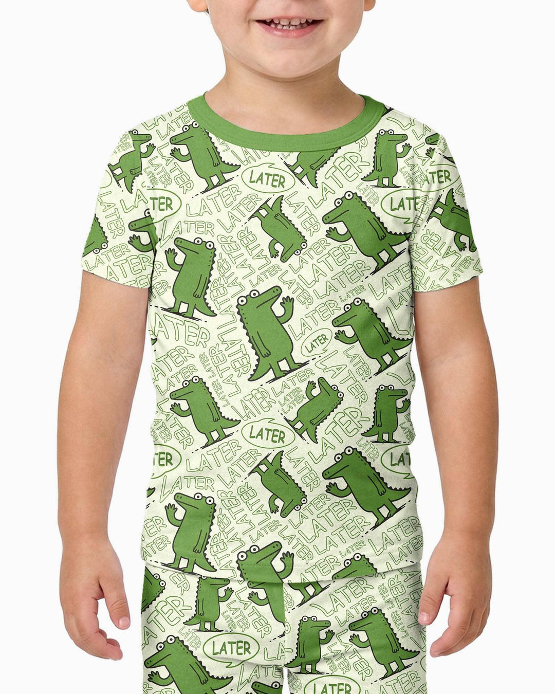 See you later, alligator! Bamboo Two Piece Short Sleeve Pajama Set