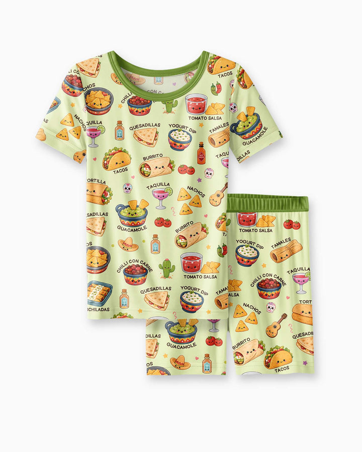 Template Bamboo Two Piece Short Sleeve Shorts Pyjamas Set