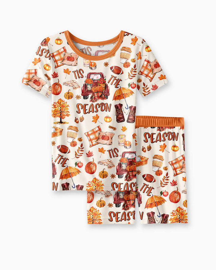 Template Bamboo Two Piece Short Sleeve Shorts Pyjamas Set