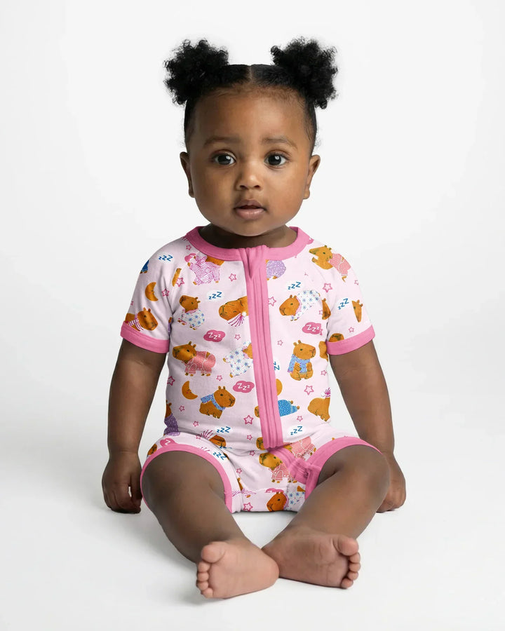 Capyjama Family Matching Bamboo Shorty Zippy