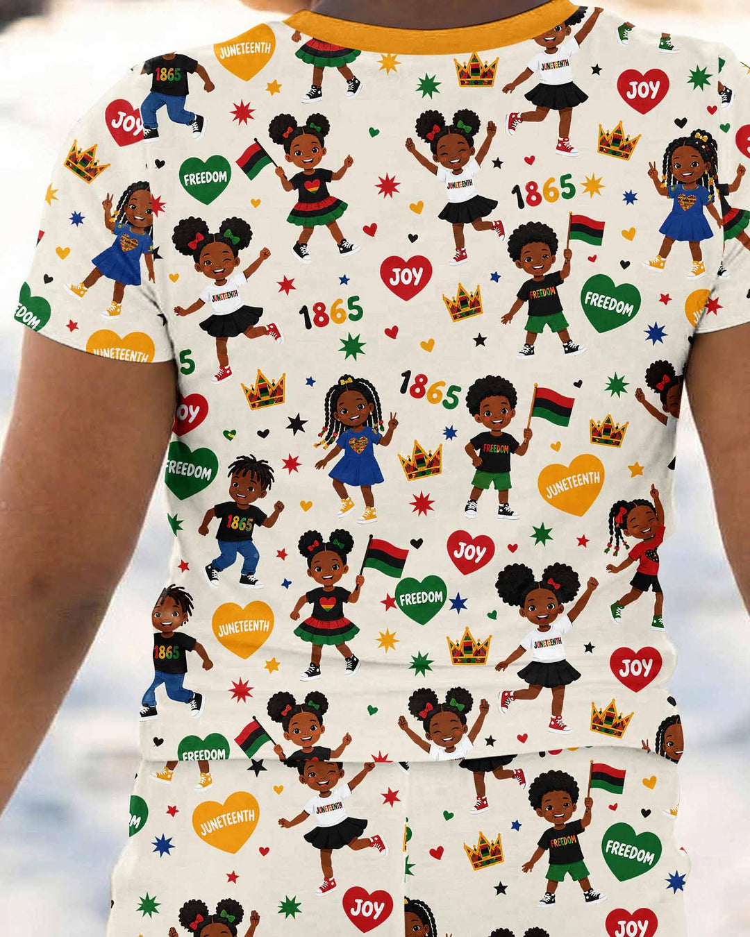 Celebrate Juneteenth Freedom Bamboo Two Piece Short Sleeve Pajama Set