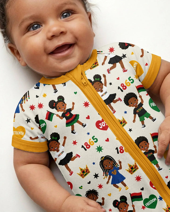 Celebrate Juneteenth Freedom Bamboo Shorty Zippy