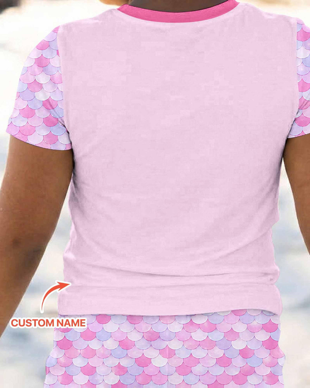 Custom Name Black Mermaid I Am Beautiful Bamboo Two Piece Short Sleeve Pajama Set
