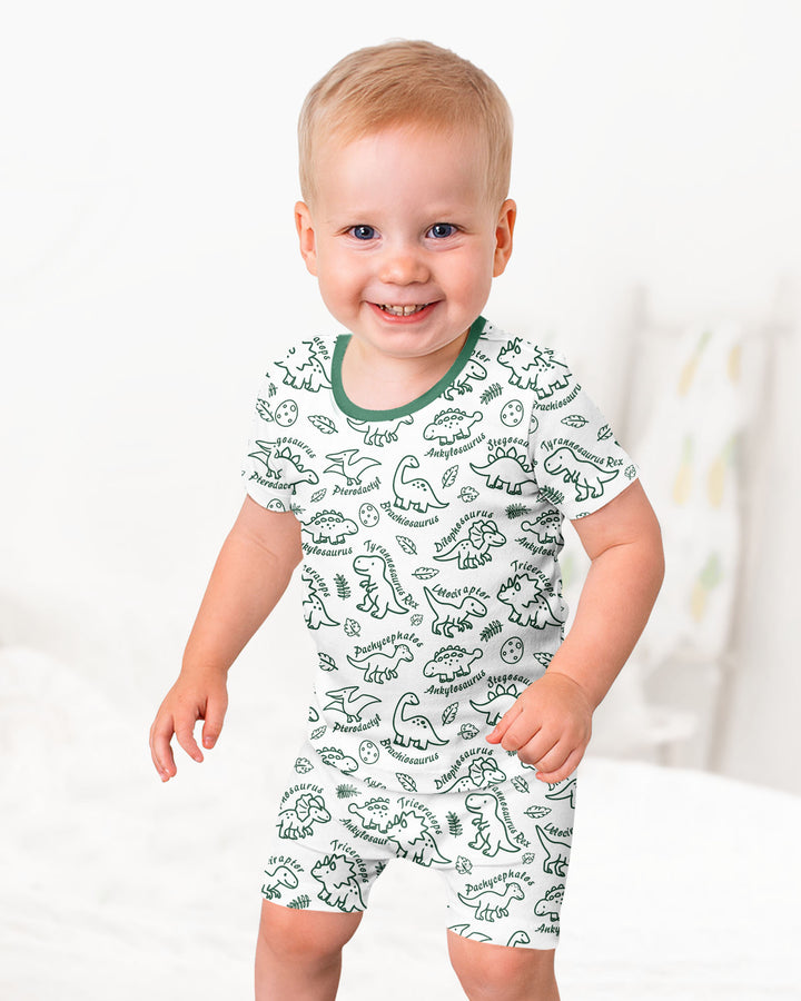 Template Bamboo Two Piece Short Sleeve Shorts Pyjamas Set