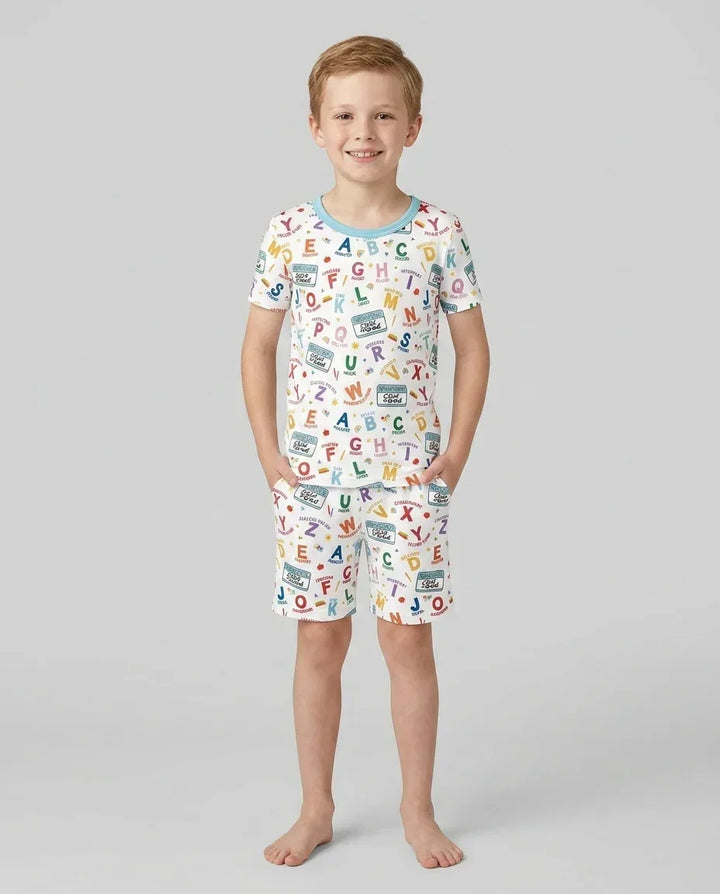 I'm A Child Of God ABCs Bamboo Two Piece Short Sleeve Shorts Pajama Set