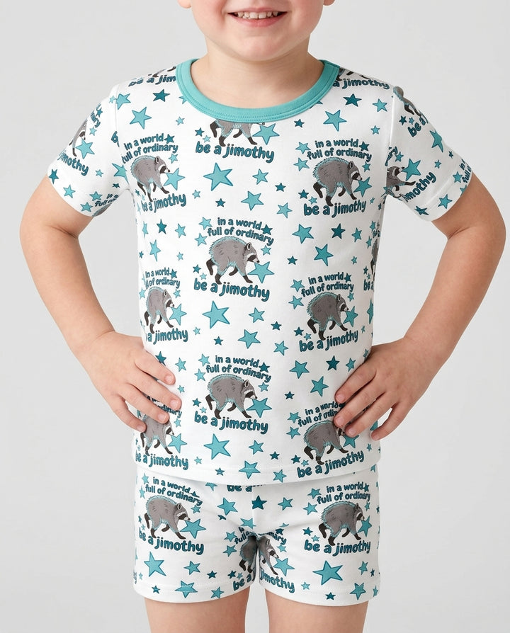 In A World Full Of Ordinary Be A Jimothy Bamboo Two Piece Short Sleeve Shorts Pajama Set