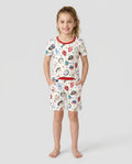 Preppy Coastal Bamboo Two Piece Short Sleeve Shorts Pajama Set