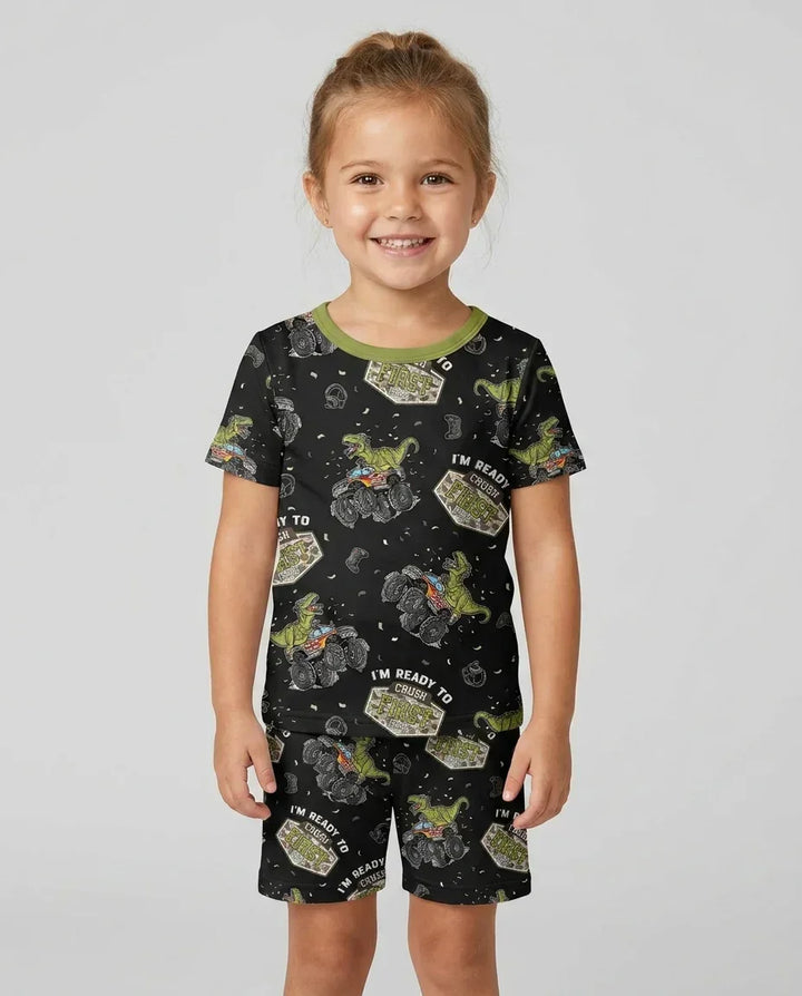 I'm Ready to Crush Bamboo Two Piece Short Sleeve Shorts Pajama Set
