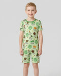Template Bamboo Two Piece Short Sleeve Shorts Pyjamas Set