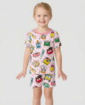 Happy School Pals Two Piece Short Sleeve Shorts Pajama Set