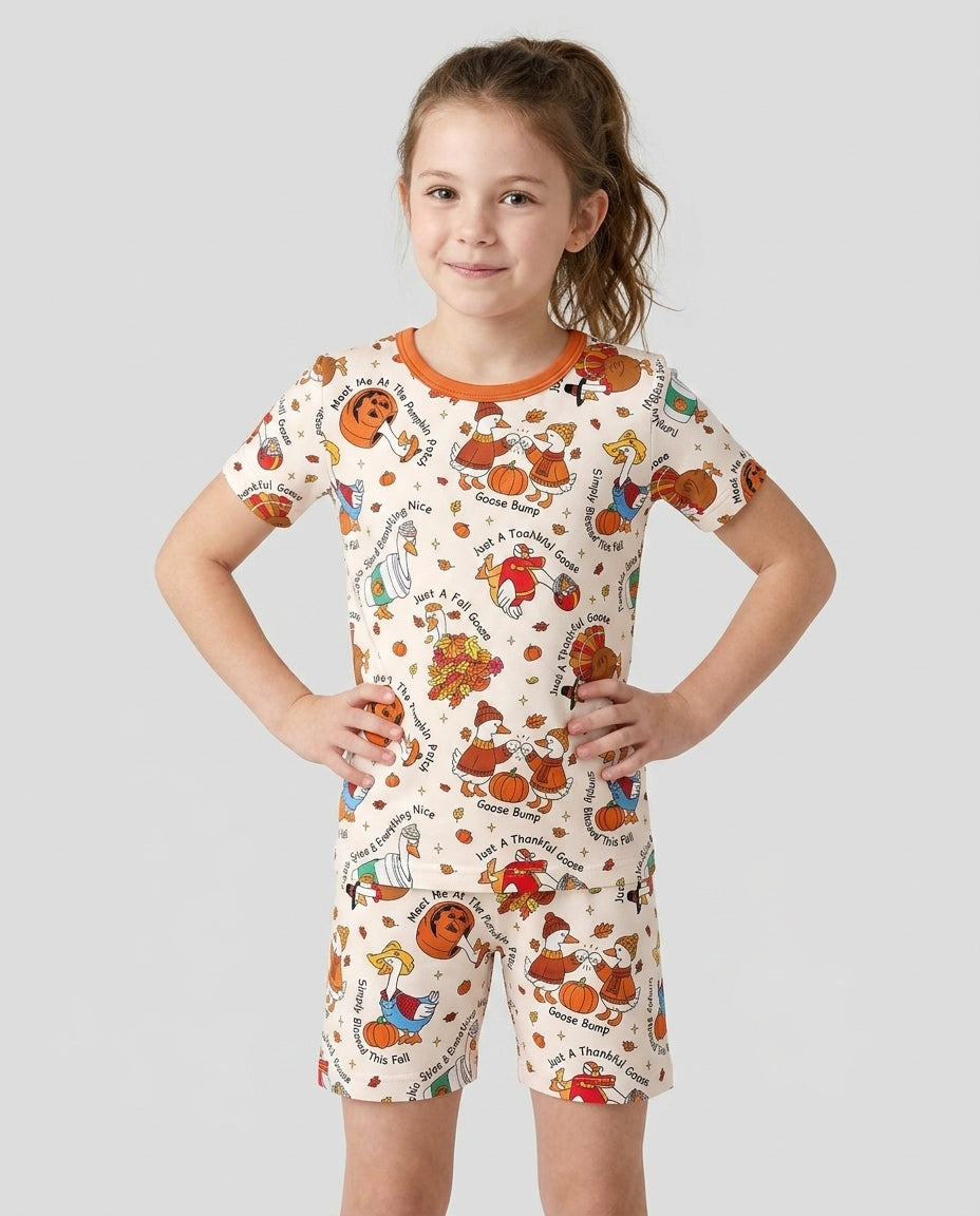 Template Bamboo Two Piece Short Sleeve Shorts Pyjamas Set