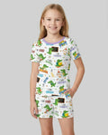 Brave Gator Days Bamboo Two Piece Short Sleeve Shorts Pajama Set