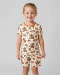 Template Bamboo Two Piece Short Sleeve Shorts Pyjamas Set