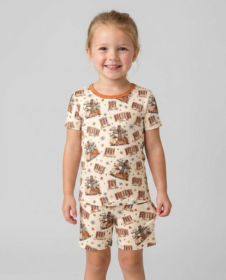 Template Bamboo Two Piece Short Sleeve Shorts Pyjamas Set