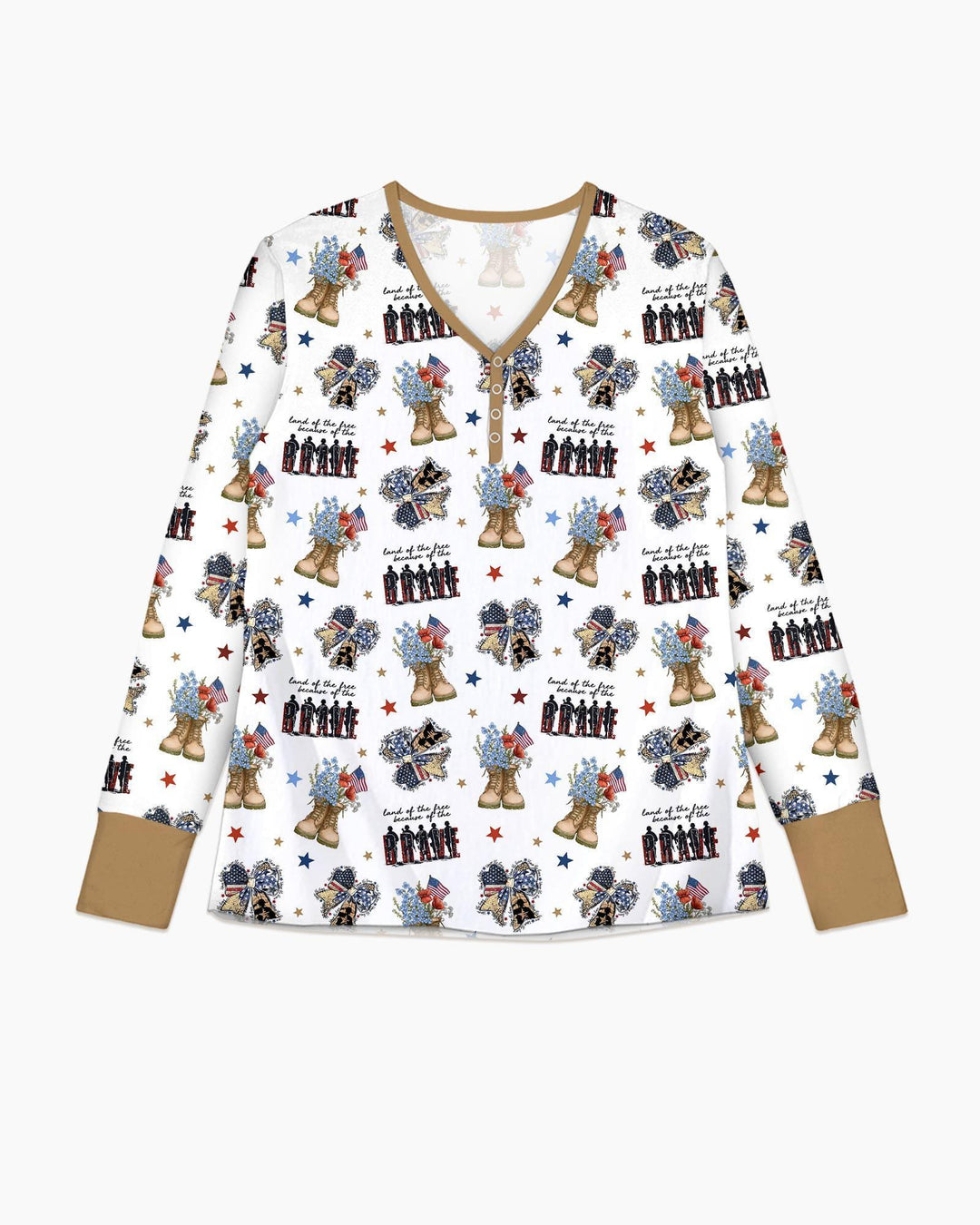 Honor the Brave Family Matching Bamboo Women Pajama Set