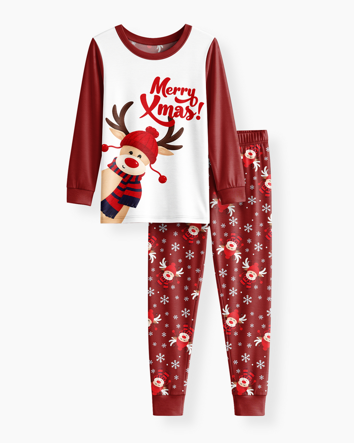 Merry Reindeer Nights Bamboo Two Piece Long Sleeve Pajama Set