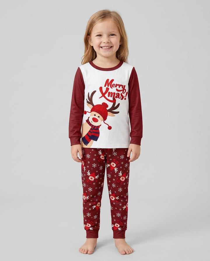 Merry Reindeer Nights Bamboo Two Piece Long Sleeve Pajama Set