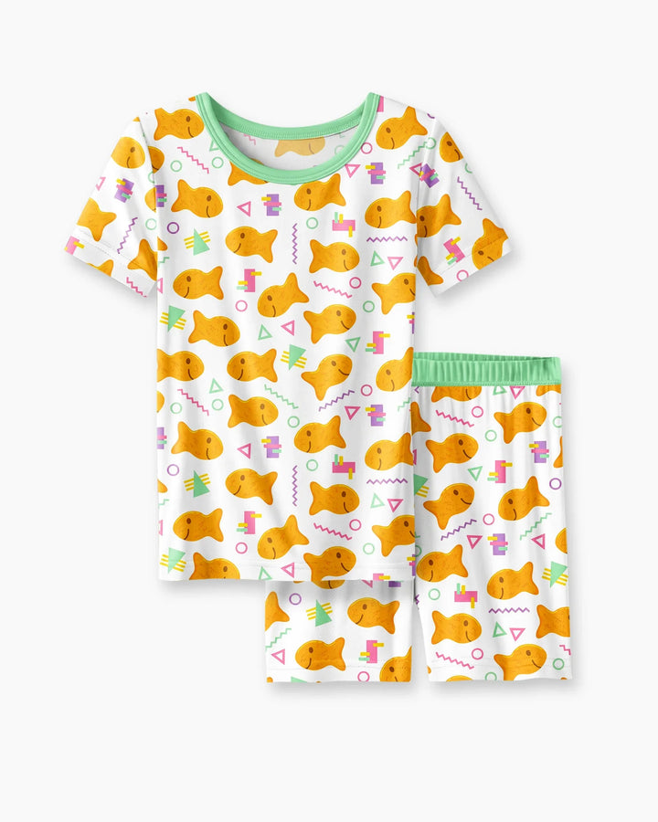 Template Bamboo Two Piece Short Sleeve Shorts Pyjamas Set