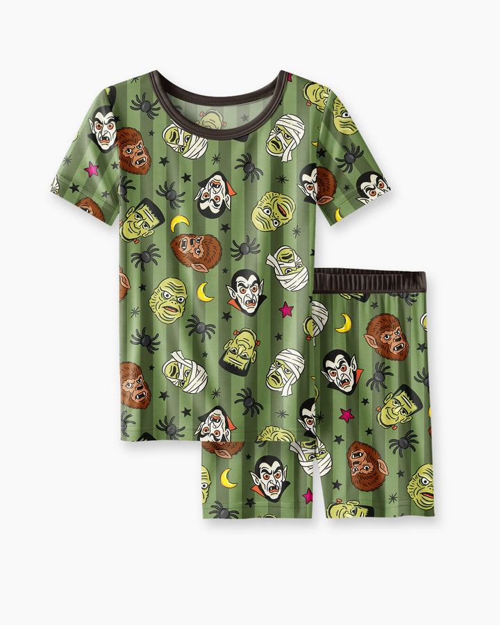 Template Bamboo Two Piece Short Sleeve Shorts Pyjamas Set