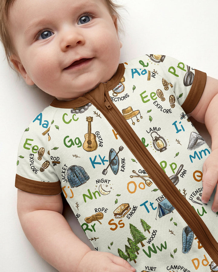 Adventure Alphabet ABCs Summer Camp Bamboo Shorty Zippy