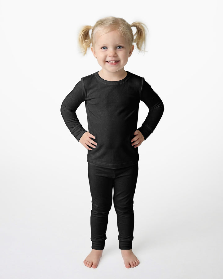 Black Bamboo Two Piece Pyjamas Set