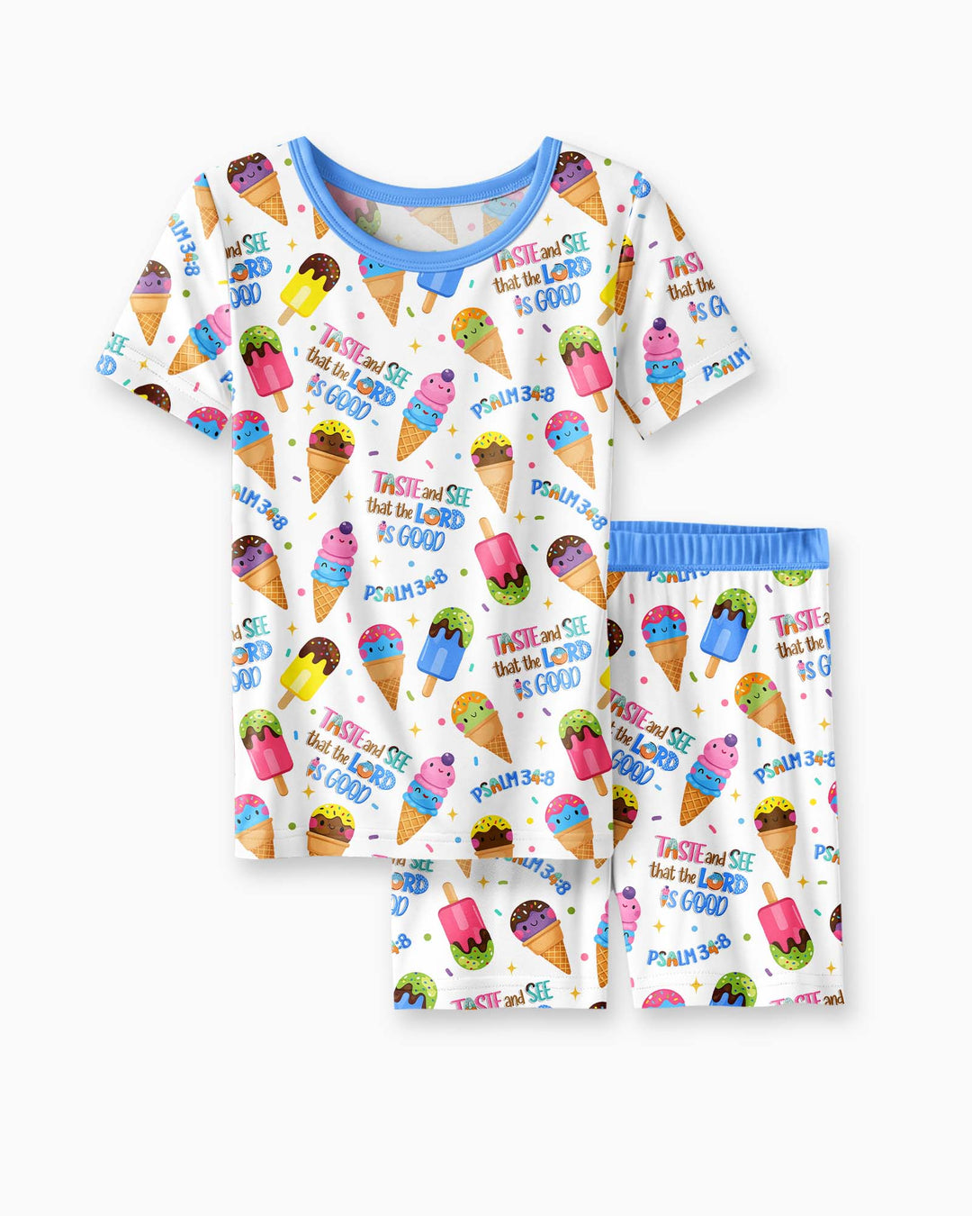Template Bamboo Two Piece Short Sleeve Shorts Pyjamas Set
