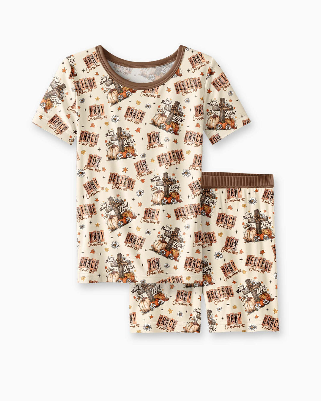 Template Bamboo Two Piece Short Sleeve Shorts Pyjamas Set