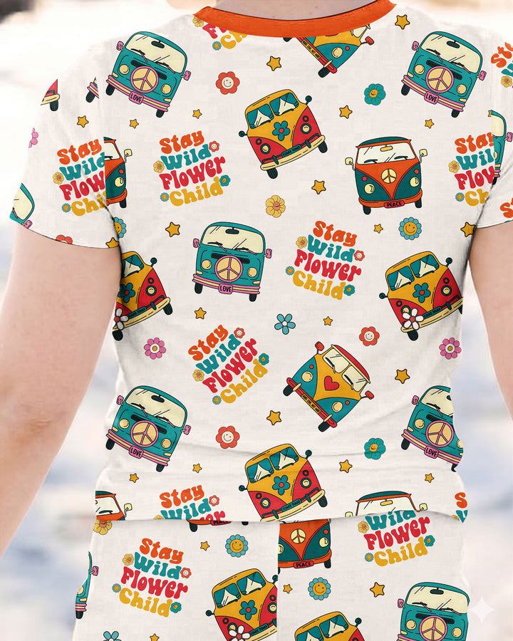 Template Bamboo Two Piece Short Sleeve Shorts Pyjamas Set