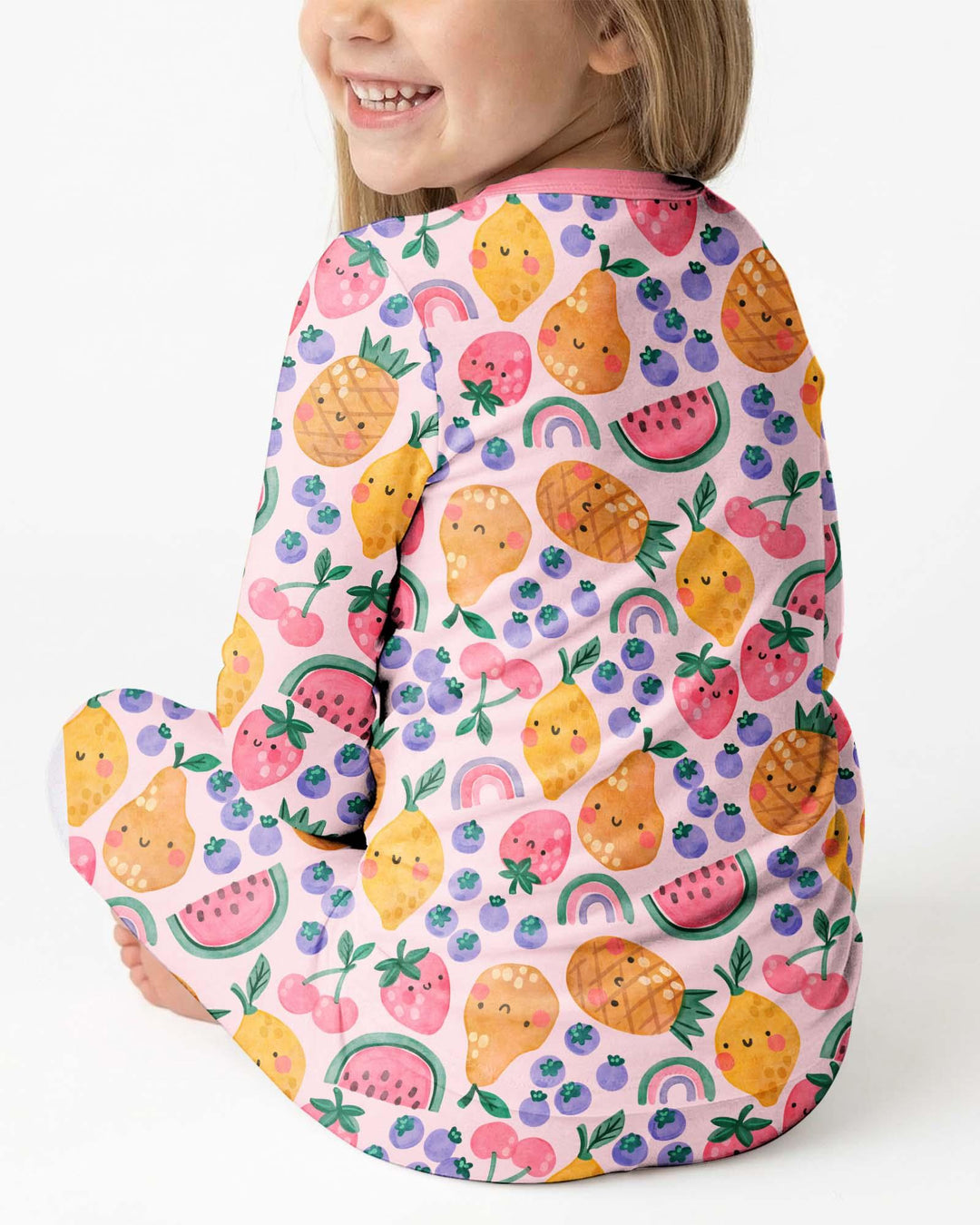 Fruitie Cuties Family Matching Bamboo Two Piece Long Sleeve Pajama Set