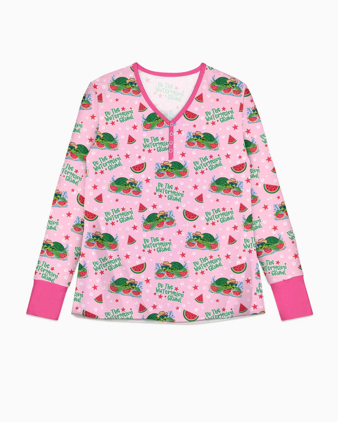 Watermelon Turtle Family Matching Bamboo Women Pajama Set