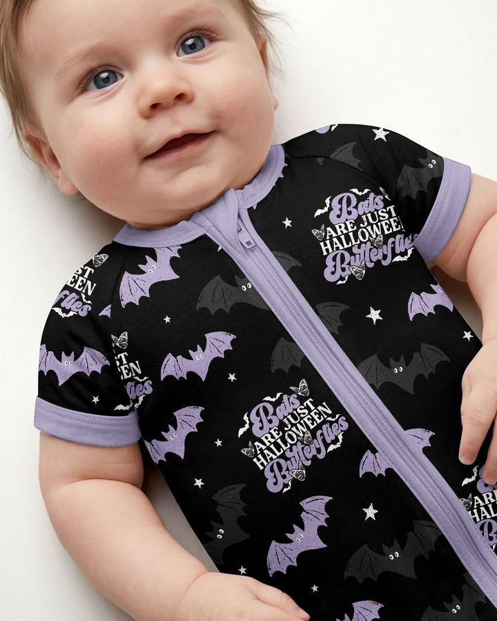 Halloween Butterflies Bamboo Shorty Zippy
